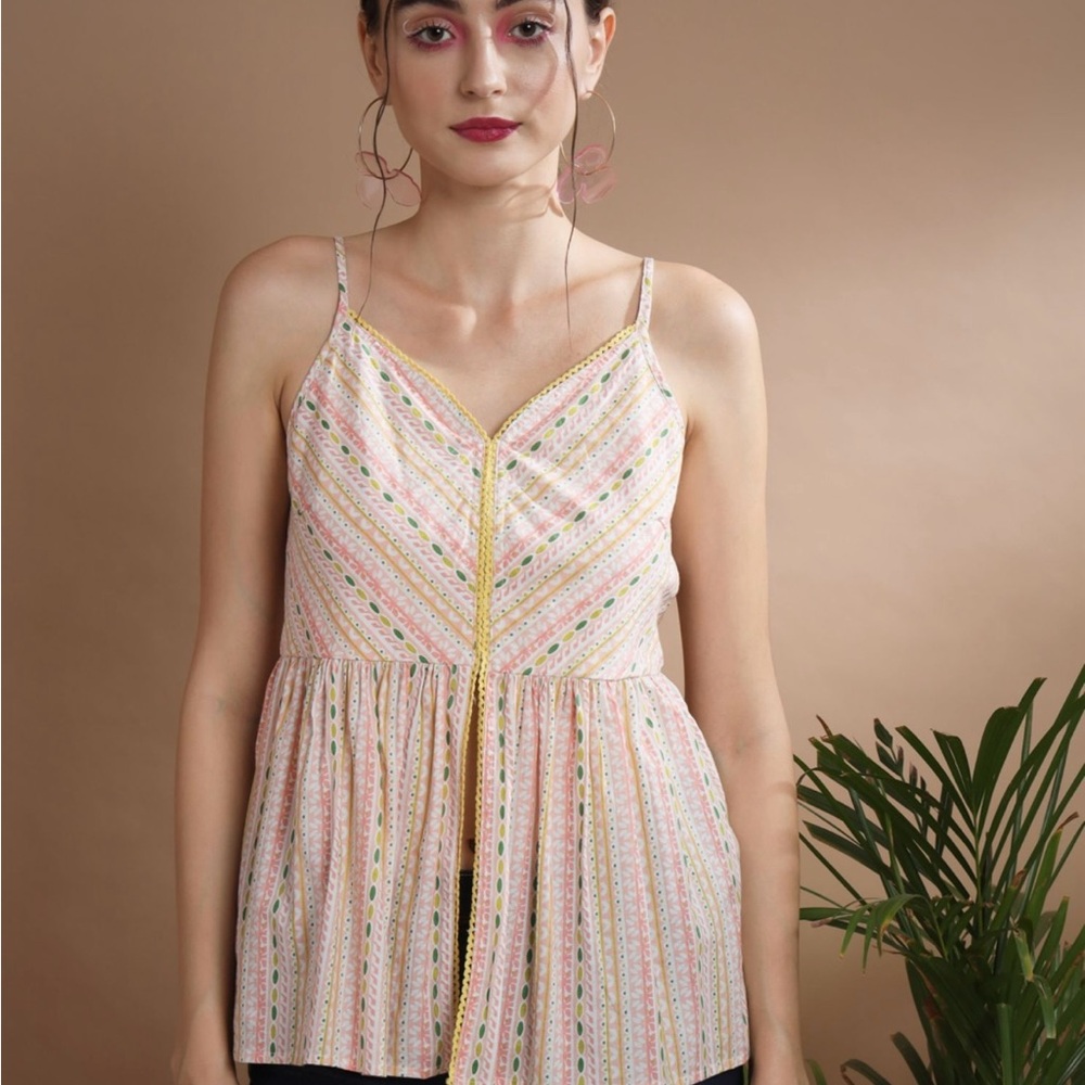Elegant Pastel Striped Camisole